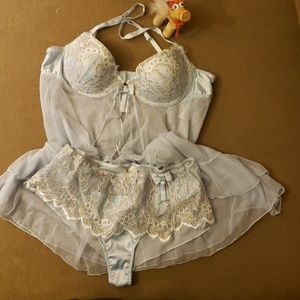Delicates Light Blue Chemise set Size M